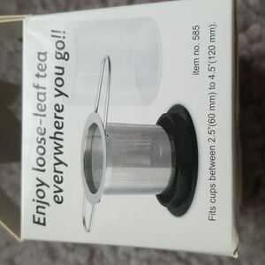 Folding Handle Tea Infuser with Carrying Case - Black